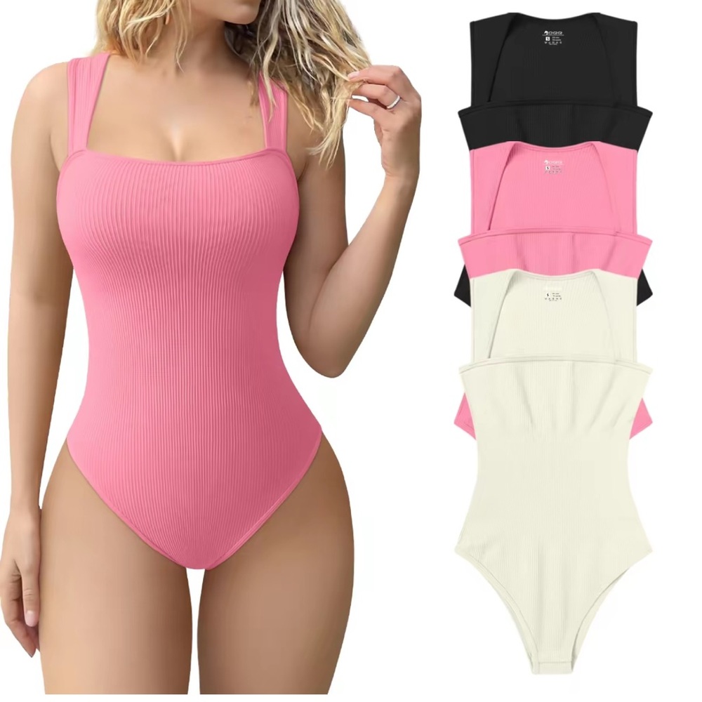 OQQ Women's 3 Piece Basic Bodysuits